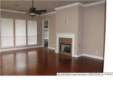 large living room with fireplace