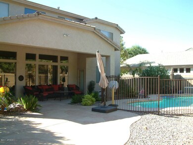 Back patio and pool