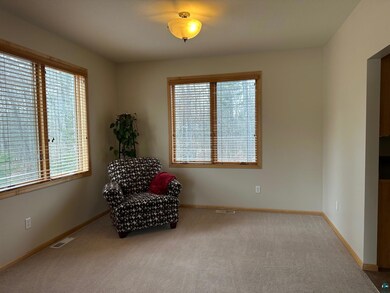Living area with visible vents, baseboards, and ca