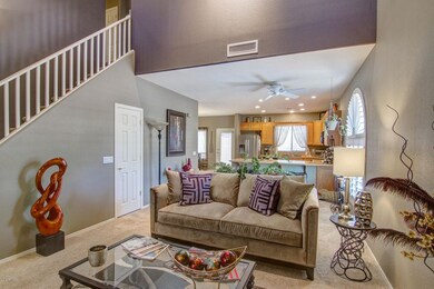 Large Living Area into Kitchen