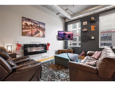 The modern fireplace was the perfect addition to t