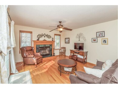 Newer sliding patio doors join the family room wit