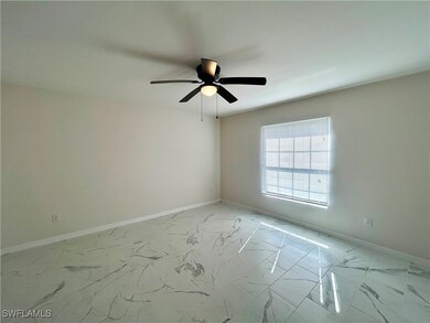 Master bedroom with ceiling fan