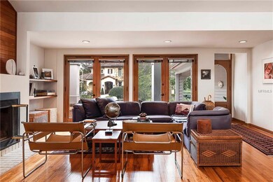 Living room with it's beautiful oak floors and Fre