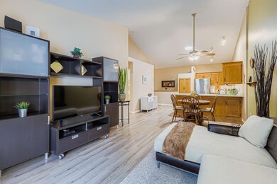 Living room looking back towards the kitchen and dining room