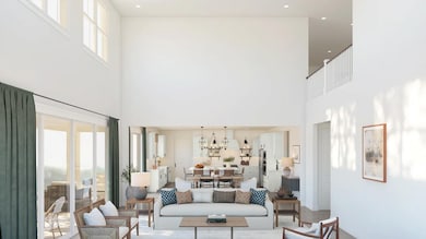 Two-story ceiling in great room
