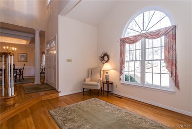 Living room with hardwood floor