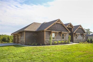 Ranch home located on corner lot.  Garage is side 