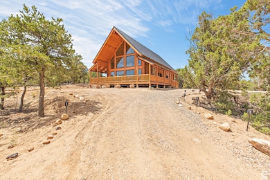 Rear view of property with a metal roof and driveway