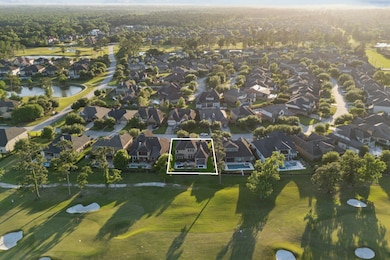 Aerial view from the lush course looking back towa