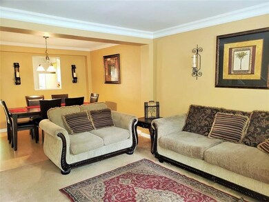 Large living room is open to the dining room in th