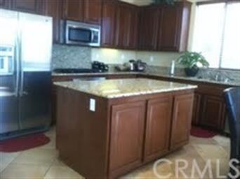 Large kitchen island with storage on both sides