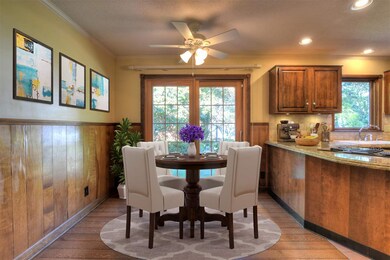 This dining area is perfect for casual meals.  Eas