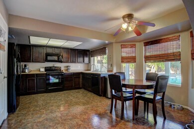 Kitchen and eat in dining