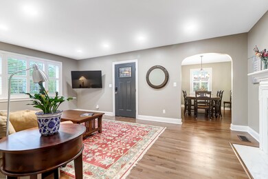 View from family room to dining room