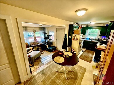 dining area, kitchen, sunken room
