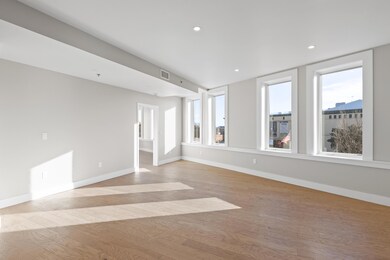 Light hardwood and high ceilings