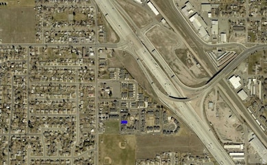 Aerial photo showing easy freeway access