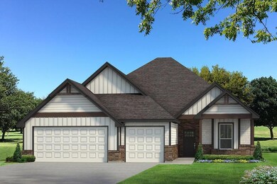 Craftsman inspired home featuring board and batten siding, a front yard, a garage, driveway, and roof with shingles