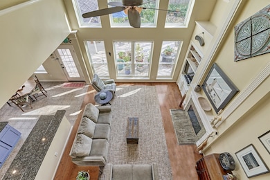 Open and desirable floor plan.  As you can see kitchen and breakfast room are completely open to the family room with views of the backyard.