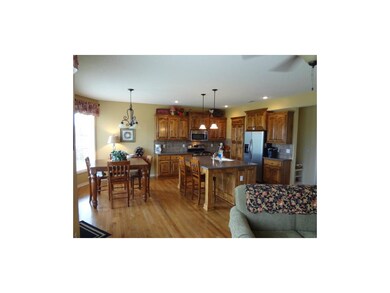 Gorgeous hardwood floors and kitchen center island