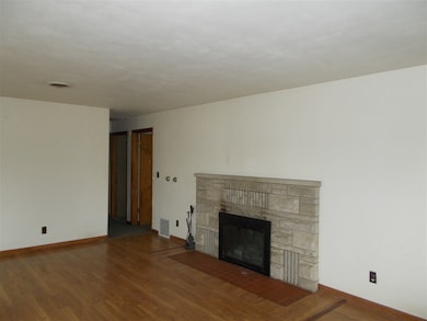 Beautiful stone fireplace