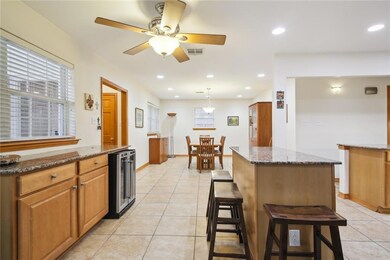 Island for additional space for gathering.