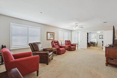 Living Room opens to Office or Den with Doors for 
