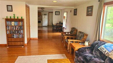 Living room looking to back of home.