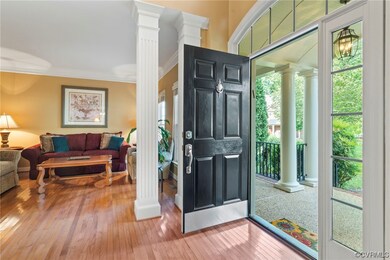 Entrance foyer featuring light hardwood flooring a