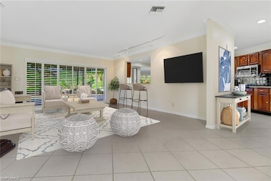 Living room virtually staged