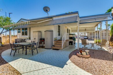 Back and side patio areas