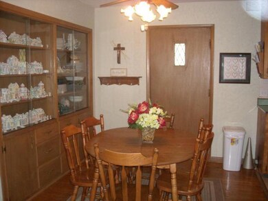 Dining area features built-ins for all your treasu