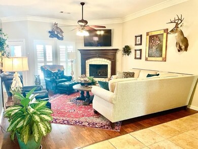Living area with gas fireplace
