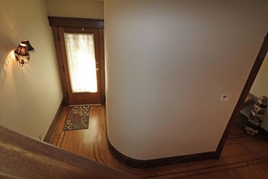 Foyer with curved wall