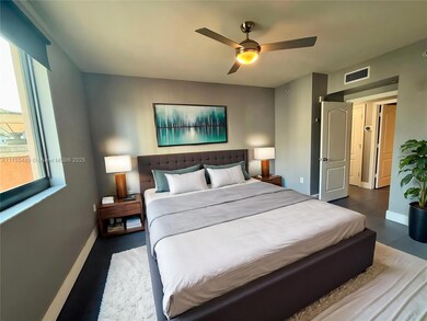 Spacious bedroom with beautiful view of downtown