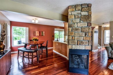 The easy flow from the Living Room to Dining Room 