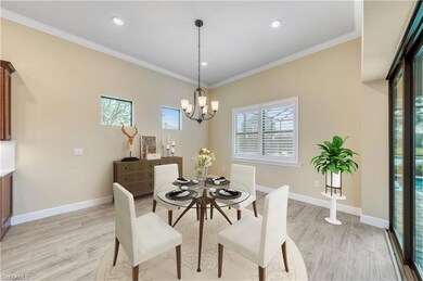 virtually staged dining area