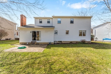 Back yard with brick patio