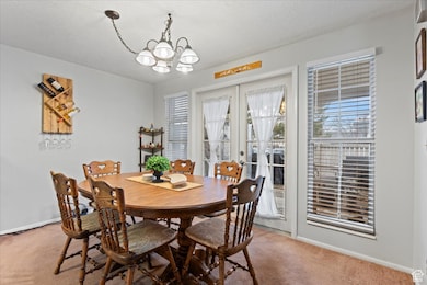 Beautiful French doors leading to an private.