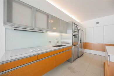 Kitchen with appliances with stainless steel finis