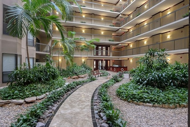 Extensive vegetation meticulously kept.