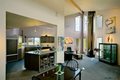 A great room style space with a whimsical twist. L