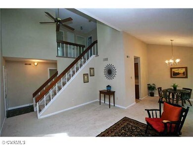 Living Room - Vaulted ceilings and view to second 