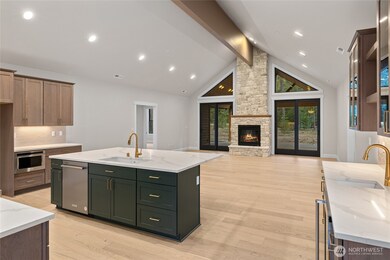 Open concept kitchen & living room.