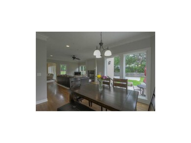 View of large Hearth Room with gas fireplace from 