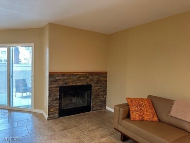 Living room with fireplace