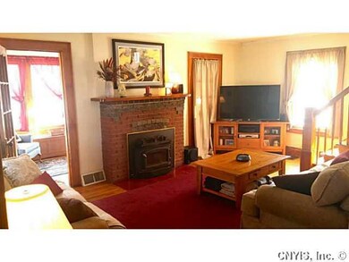 Living Room. Spacious living room features hardwoo