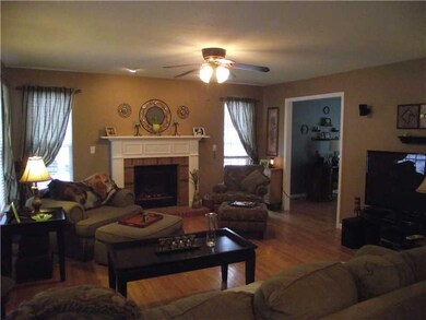 Family Room. The large family room with a gas fire