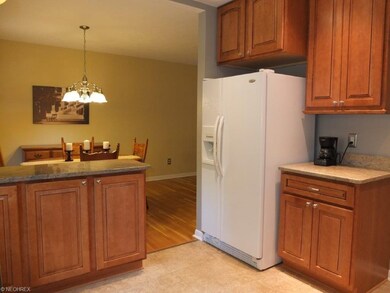 Kitchen has beautiful granite countertops and is o